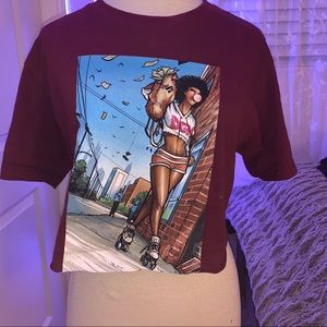 DGK burgundy t shirt